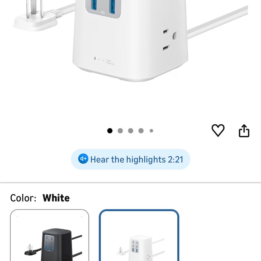 Anker White USB Charger with Multiple Ports